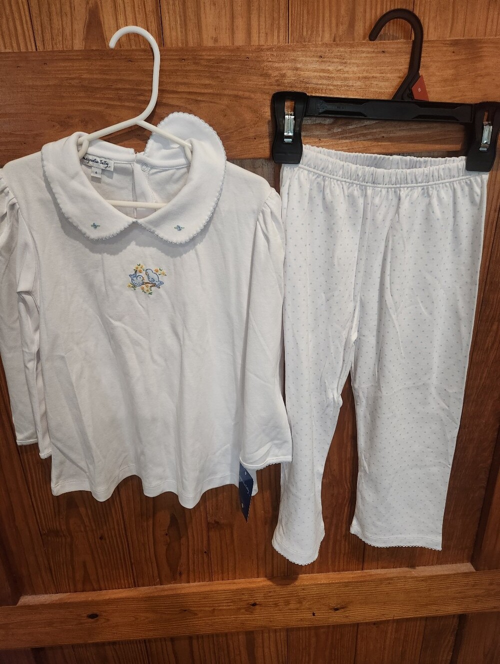 Children's White  Set with Peter Pan Collar